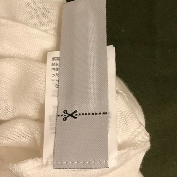 Women's Linen Flutter sleeve J Crew Top Ivory Size M New - Picture 8 of 9